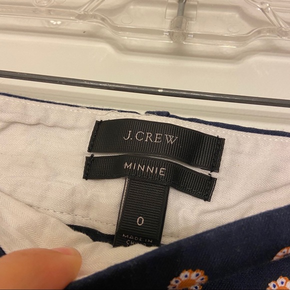 J Crew Minnie Dress Pant Navy Foulard Print Sz 0 - Picture 7 of 11